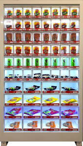 vending machine offering custom supplies