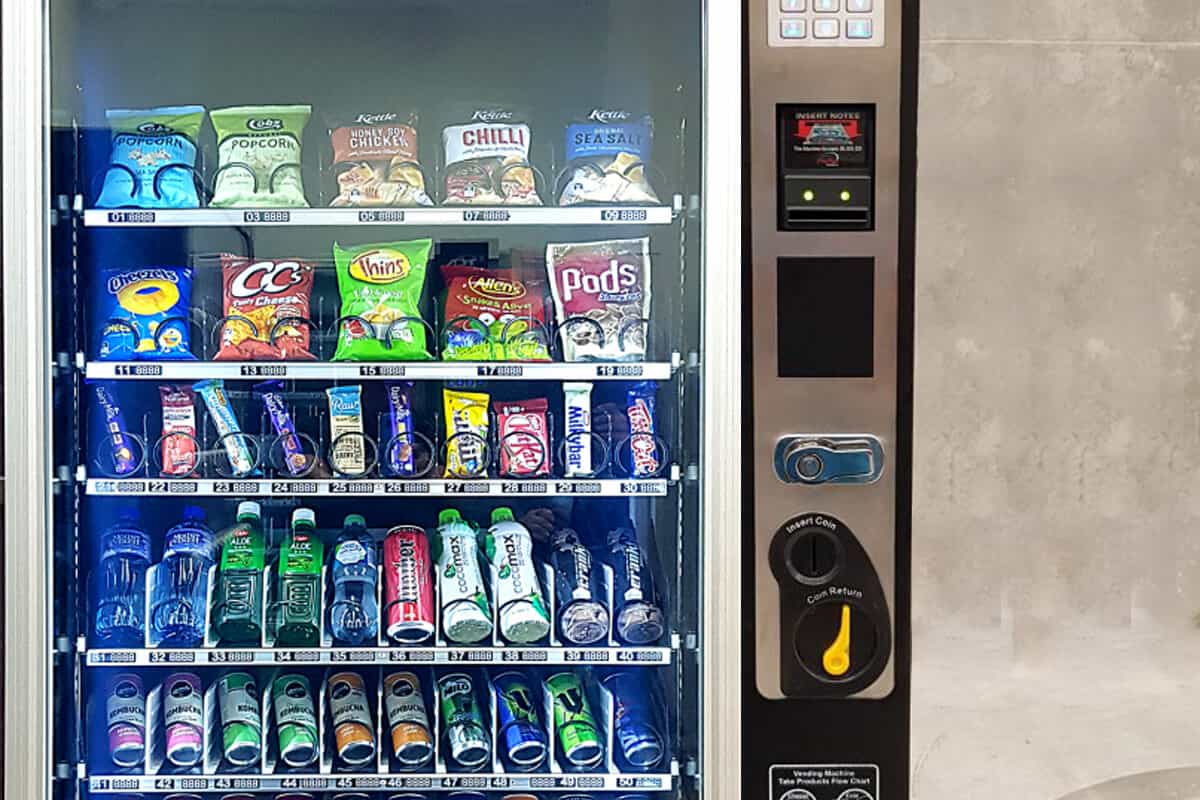 vending machine for snacks and drinks